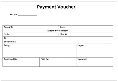 payment voucher template excel